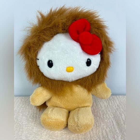 Sanrio Other - Sanrio Hello Kitty 6" Plush In Lion Costume Kawaii Stuffed Animal